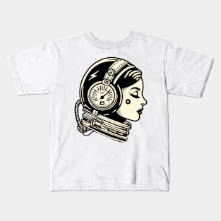 Vu Meter Astronaut Girl Kids T-Shirt